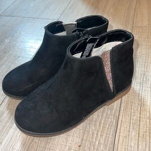 Cat & Jack Black Toddler Girls Ankle Boots - Size 11 - Great Condition!